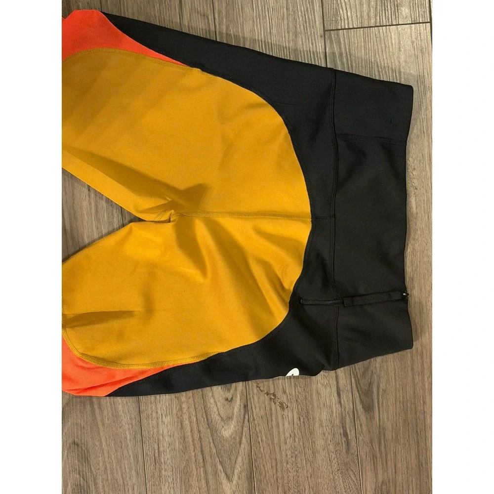 Nike Power Hyper Tight Fit Colorblock Leggings Wheat Black XL AQ0377-790